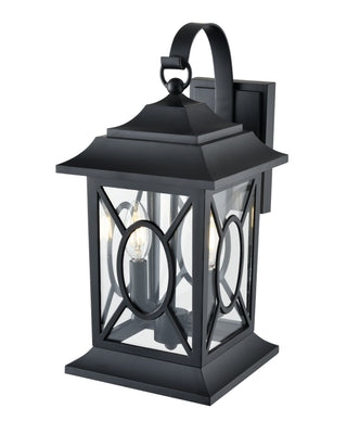 Allbert 2-Light Outdoor Wall Sconce Powder Coated Black