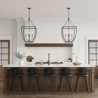 Kelsey 4-Light Pendant light Matte Black