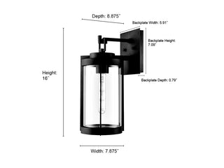 Ellway 1-Light Outdoor Wall Sconce Textured Black