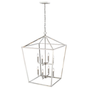 8-Light Pendant light Satin Nickel