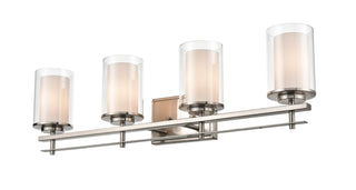 Huderson 4-Light Vanity Brushed Nickel