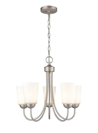 Ivey Lake 5-Light Chandelier Ceiling Light Satin Nickel