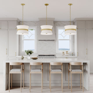 Kimbry 3-Light Pendant light Vintage Brass