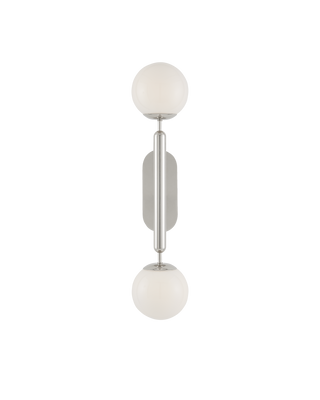 Barbican Double-Light Nickel Wall Sconce