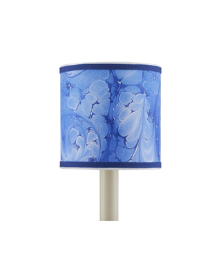 Marble Blue Paper Drum Chandelier Shade