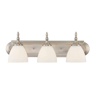 Herndon 3-Light Bathroom Vanity Light in Satin Nickel Satin Nickel