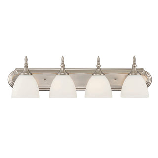 Herndon 4-Light Bathroom Vanity Light in Satin Nickel Satin Nickel