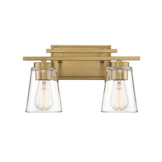 Calhoun 2-Light Bathroom Vanity Light in Warm Brass Warm Brass