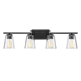 Calhoun 4-Light Bathroom Vanity Light in Black Black