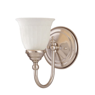 Brunswick 1-Light Bathroom Vanity Light in Satin Nickel Satin Nickel