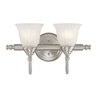 Brunswick 2-Light Bathroom Vanity Light in Satin Nickel Satin Nickel