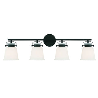 Kaden 4-Light Bathroom Vanity Light in Matte Black Matte Black