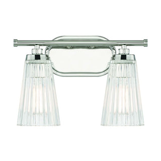 Chantilly 2-Light Bathroom Vanity Light in Polished Nickel Polished Nickel