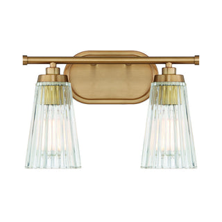 Chantilly 2-Light Bathroom Vanity Light in Warm Brass Warm Brass