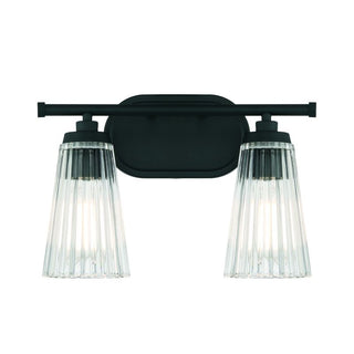 Chantilly 2-Light Bathroom Vanity Light in Matte Black Matte Black