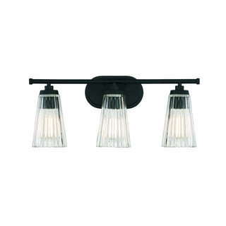 Chantilly 3-Light Bathroom Vanity Light in Matte Black Matte Black