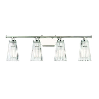 Chantilly 4-Light Bathroom Vanity Light in Polished Nickel Polished Nickel