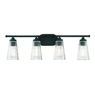 Chantilly 4-Light Bathroom Vanity Light in Matte Black Matte Black