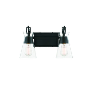 Lakewood 2-Light Bathroom Vanity Light in Matte Black Matte Black