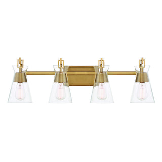 Lakewood 4-Light Bathroom Vanity Light in Warm Brass Warm Brass