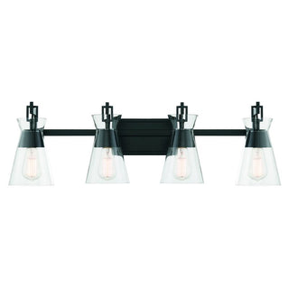 Lakewood 4-Light Bathroom Vanity Light in Matte Black Matte Black