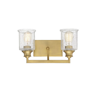 Hampton 2-Light Bathroom Vanity Light in Warm Brass Warm Brass