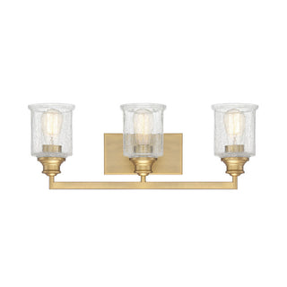 Hampton 3-Light Bathroom Vanity Light in Warm Brass Warm Brass