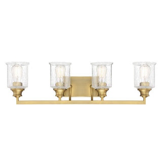 Hampton 4-Light Bathroom Vanity Light in Warm Brass Warm Brass