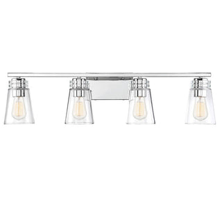 Brannon 4-Light Bathroom Vanity Light in Polished Nickel Polished Nickel