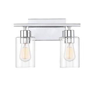 Lambert 2-Light Bathroom Vanity Light in Polished Chrome Polished Chrome