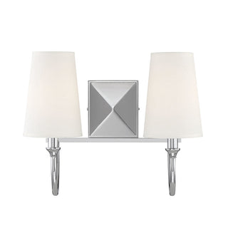 Cameron 2-Light Bathroom Vanity Light in Polished Nickel Polished Nickel