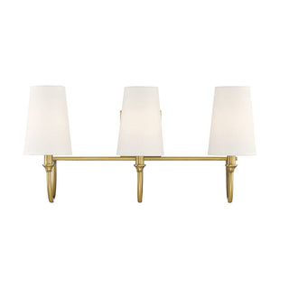 Cameron 3-Light Bathroom Vanity Light in Warm Brass Warm Brass