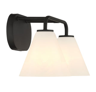 Blair 2-Light Bathroom Vanity Light in Matte Black