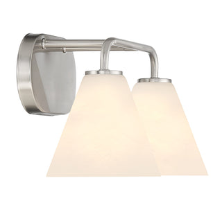 Blair 2-Light Bathroom Vanity Light in Satin Nickel