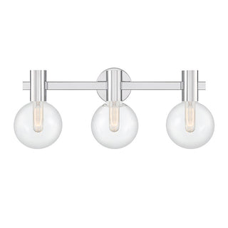 Wright 3-Light Bathroom Vanity Light in Chrome Chrome