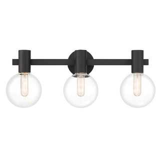 Wright 3-Light Bathroom Vanity Light in Matte Black Matte Black