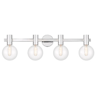 Wright 4-Light Bathroom Vanity Light in Chrome Chrome