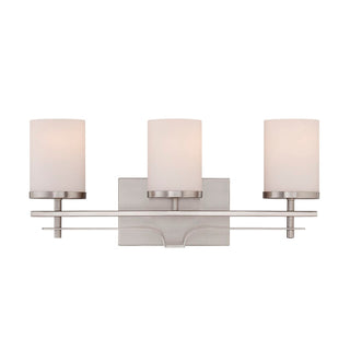 Colton 3-Light Bathroom Vanity Light in Satin Nickel Satin Nickel