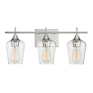 Octave 3-Light Bathroom Vanity Light in Polished Chrome Polished Chrome