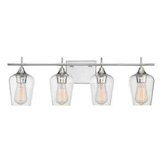 Octave 4-Light Bathroom Vanity Light in Polished Chrome Polished Chrome