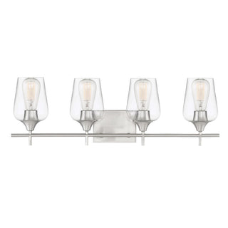 Octave 4-Light Bathroom Vanity Light in Satin Nickel Satin Nickel