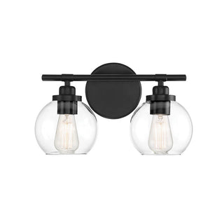 Carson 2-Light Bathroom Vanity Light in Matte Black Matte Black