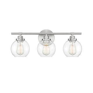 Carson 3-Light Bathroom Vanity Light in Satin Nickel Satin Nickel