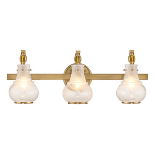 Adams 3-Light Bathroom Vanity Light in Warm Brass Warm Brass