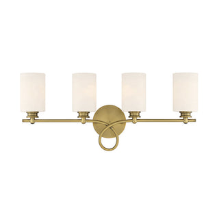 Woodbury 4-Light Bathroom Vanity Light in Warm Brass Warm Brass