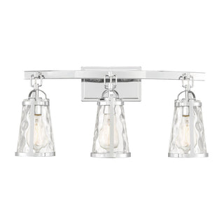 Albany 3-Light Bathroom Vanity Light in Polished Chrome Polished Chrome