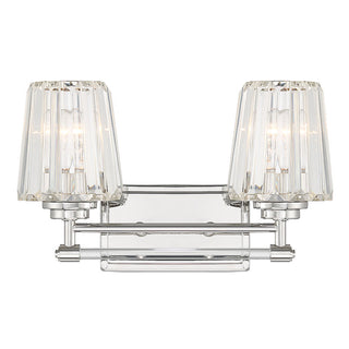 Garnet 2-Light Bathroom Vanity Light in Polished Nickel Polished Nickel