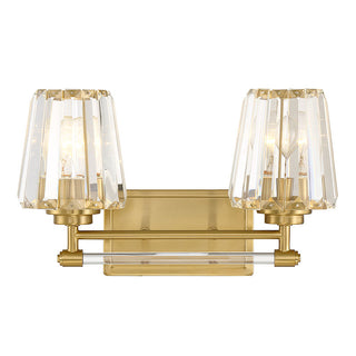 Garnet 2-Light Bathroom Vanity Light in Warm Brass Warm Brass