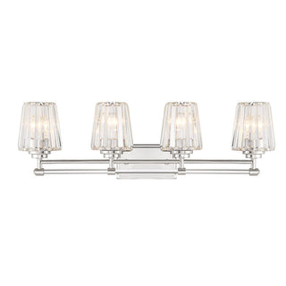 Garnet 4-Light Bathroom Vanity Light in Polished Nickel Polished Nickel