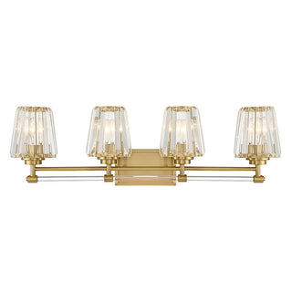 Garnet 4-Light Bathroom Vanity Light in Warm Brass Warm Brass